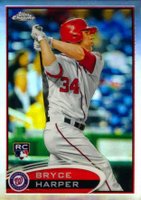 2012 Topps Chrome #196 Bryce Harper Hitting-Refractor Baseball Card