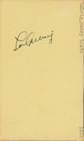 1999 Hall of Fame Autographs # Lou Gehrig Index Card Baseball Card