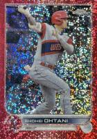 2022 Topps Chrome #1 Shohei Ohtani SP-Red Speckle Refractor Baseball Card