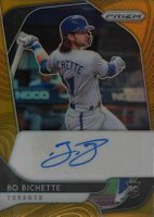2020 Panini Prizm Rookie Autographs #RABO Bo Bichette Gold Prizm Baseball Card