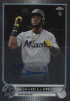 2022 Topps Chrome Rookie Autographs #RABD Bryan de La Cruz Baseball Card