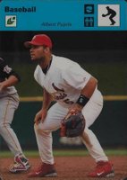 2005 Leaf Sportscaster #3 Albert Pujols Teal Fielding-Ball Baseball Card