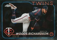 2024 Topps Chrome Sapphire Update Series #295 Simeon Woods Richardson Black Baseball Card