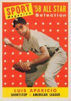 1958 Topps #483 Luis Aparicio All-Star Baseball Card