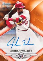 2023 Bowman Sterling Rookie Autographs #RAJW Jordan Walker Orange Baseball Card