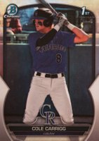 2023 Bowman Draft #BDC151 Cole Carrigg Chrome-Refractor Baseball Card