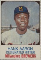 1975 Hostess Twinkies #130 Hank Aaron Hand Cut Baseball Card