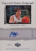 2003 Upper Deck Exquisite Collection #50 Kyle Korver Autograph Basketball Card
