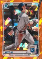 2020 Bowman Draft Chrome Sapphire Edition #BD152 Bobby Witt Jr. Orange Baseball Card