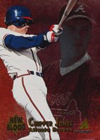 1995 Pinnacle New Blood #NB6 Chipper Jones Baseball Card