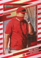 2021 Panini Donruss #170 Mike Trout SP-Red/White Stripes Baseball Card