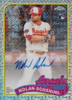 2024 Topps Silver Pack 1989 Chrome Promo #85 Nolan Schanuel Series 2-Autograph Baseball Card