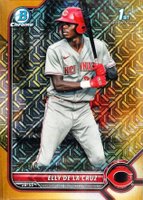 2022 Bowman Mega Box Chrome #50 Elly de La Cruz Gold Refractor Baseball Card