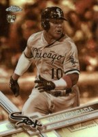 2017 Topps Chrome #75 Yoan Moncada Running-Sepia Refractor Baseball Card