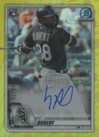 2020 Bowman Chrome Rookie Autographs #CRALR Luis Robert Yellow Refractor Baseball Card