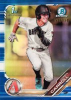 2019 Bowman Draft #BDC125 Corbin Carroll Chrome-Blue Refractor Baseball Card