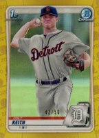 2020 Bowman Draft #BD54 Colt Keith Chrome-Gold Refractor Baseball Card