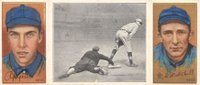 1912 Hassan Triple Folders # Chase gets ball too Late Mitchell/Egan Baseball Card