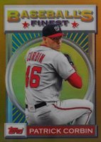 2020 Finest Flashbacks #152 Patrick Corbin Gold Refractor Baseball Card