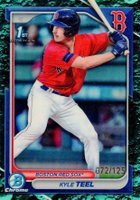 2024 Bowman Chrome Prospects #BCP48 Kyle Teel Aqua Lunar Refractor Baseball Card