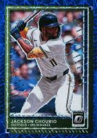 2025 Panini Donruss #99 Jackson Chourio Optic-Blue Velocity Baseball Card