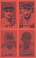 1929 Exhibits Four-on-one #26 Hargreaves/Kremer/Waner/Waner Baseball Card