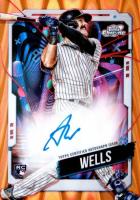 2024 Topps Chrome Cosmic Cosmic Chrome Autographs #AW Austin Wells Orange Galactic Baseball Card