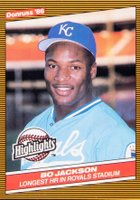 1986 Donruss Highlights #43 Bo Jackson Highlights In White Baseball Card