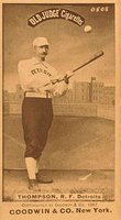 1887 Old Judge #456-5a Sam Thompson Strike-ball above bat-Detroits Baseball Card