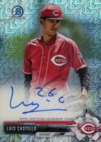 2017 Bowman Mega Box Chrome Autographs #BMALC Luis Castillo Baseball Card