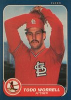 1986 Fleer #49 Todd Worrell Baseball Card