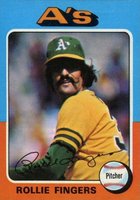 1975 Topps Mini #21 Rollie Fingers Baseball Card