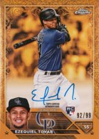 2023 Topps Gilded Collection Topps Chrome Gold Etch Autographs #CGAET Ezequiel Tovar Baseball Card