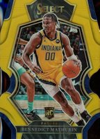 2022 Panini Select #182 Bennedict Mathurin Gold Die-Cut Basketball Card