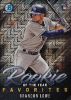 2019 Bowman Mega Box Chrome Rookie of the Year Favorites #ROYF13 Brandon Lowe Baseball Card