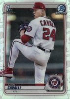 2020 Bowman Draft #BD24 Cade Cavalli Chrome-Refractor Baseball Card