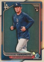 2024 Bowman Chrome #73 Yoshinobu Yamamoto Color Run Variation Baseball Card