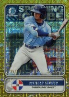 2020 Bowman Chrome Mega Box Spanning the Globe #STGWF Wander Franco Gold Refractor Baseball Card