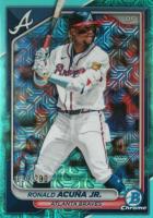 2024 Bowman Chrome Mega Box #29 Ronald Acuna Jr. Aqua Refractor Baseball Card