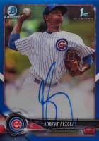 2018 Bowman Prospects Autographs Chrome #AA Adbert Alzolay Blue Refractor Baseball Card