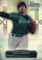 2022 Bowman Sterling #BSP62 Noelvi Marte Refractor Baseball Card