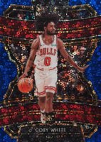 2019 Panini Select #48 Coby White Blue Disco Prizm Basketball Card