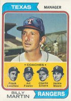 1974 Topps #379 Rangers Manager/Coaches Baseball Card
