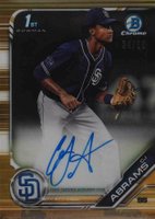 2019 Bowman Draft Chrome Draft Picks Autograph #CDACA CJ Abrams Gold Refractor Baseball Card