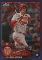 2023 Topps Chrome Logofractor Edition #192 Nolan Gorman Purple Refractor Baseball Card