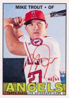 2016 Topps Heritage Real One Autographs #MT Mike Trout Red Ink Baseball Card