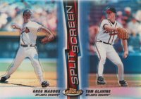 1999 Finest Split Screen #SS11 Greg Maddux/Tom Glavine Refractor/Refractor Baseball Card