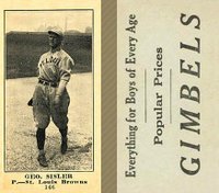 1916 Gimbels #166 Geo. Sisler Baseball Card