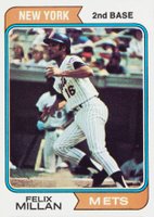 1974 Topps #132 Felix Millan Baseball Card
