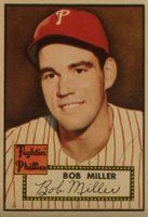 1952 Topps #187g Bob Miller Gray back Baseball Card